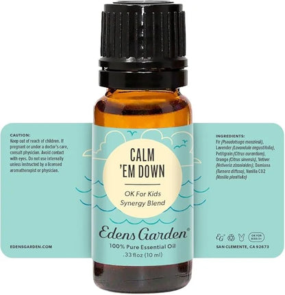Edens Garden Calm 'Em Down OK for Kids Essential Oil Synergy Blend, 100% Pure Therapeutic Grade (Undiluted Natural/Homeopa...