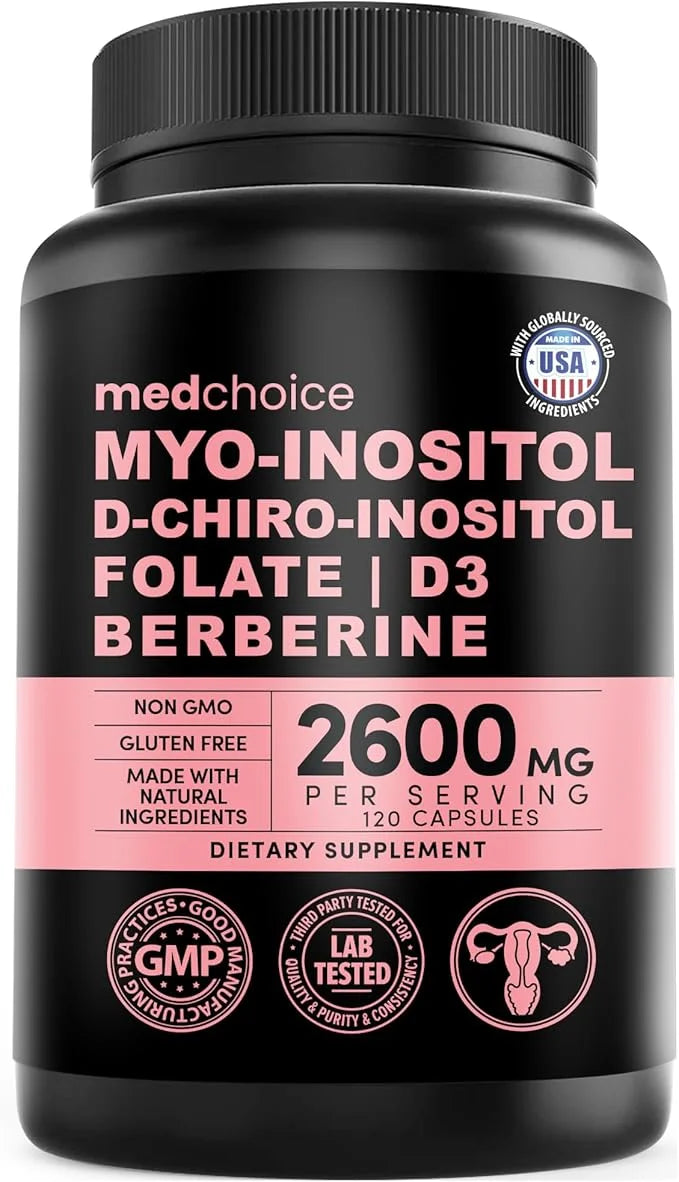4-in-1 Inositol Supplement & Hormone Support for Women - 40:1 Myo-Inositol and D-Chiro Inositol Ovarian Support Capsules f...