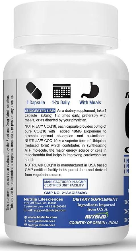COENZYME Q10 (COQ10) 50MG (120 Capsules)
