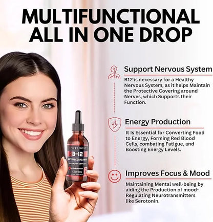 Vegan Liquid B-12 Drops – 60 5000 mcg B12 Liquid