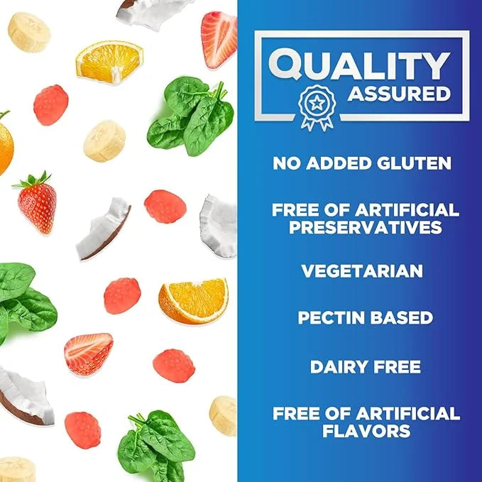 Super B Complex Gummies with Vitamin B6, Folic B12, Biotin, 120 Gummies