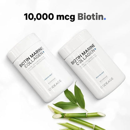 Codeage Marine Collagen Peptides – Hydrolyzed 10,000mcg Biotin 120 capsules