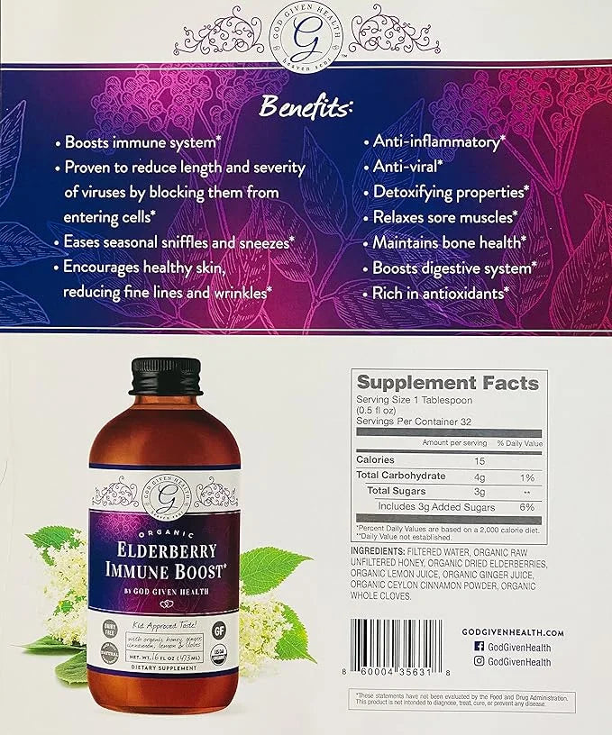Elderberry Immune Boost 16oz -