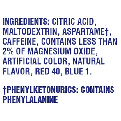 Crystal Light Grape Naturally Flavored Powdered Drink Mix with Caffeine, 120 ct Pack, 4 Boxes of 30 On-the-Go Packets - Pr...