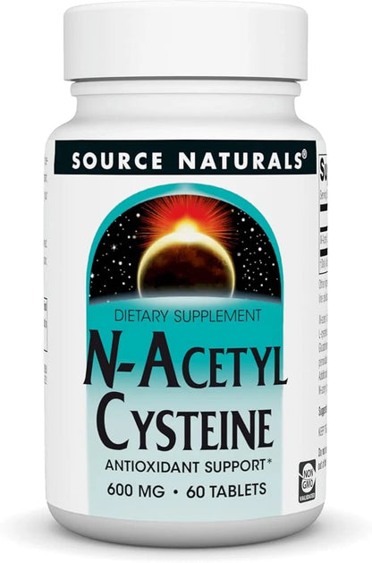 Source Naturals N-Acetyl Cysteine Antioxidant Support 600 mg 60 Tablets