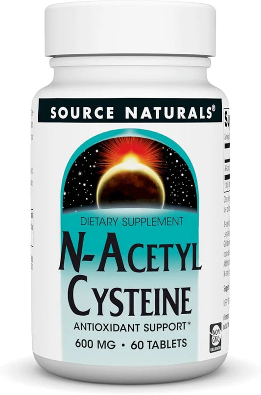 Source Naturals N-Acetyl Cysteine Antioxidant Support 600 mg 60 Tablets