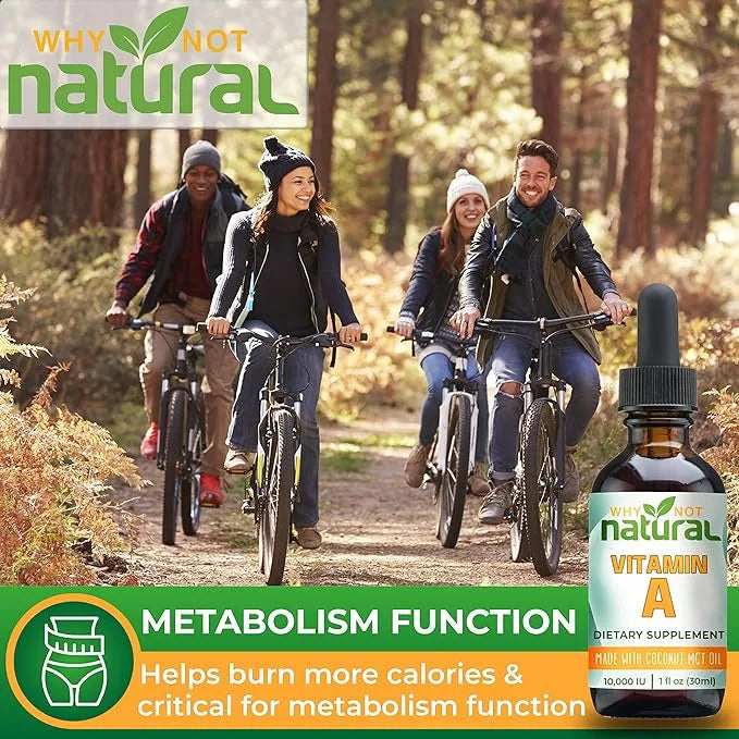 Why Not Natural Vitamin A Drops 10000 IU - Liquid retinyl Palmitate with Coconut MCT Oil, Vegan micellized VIT A Supplemen...