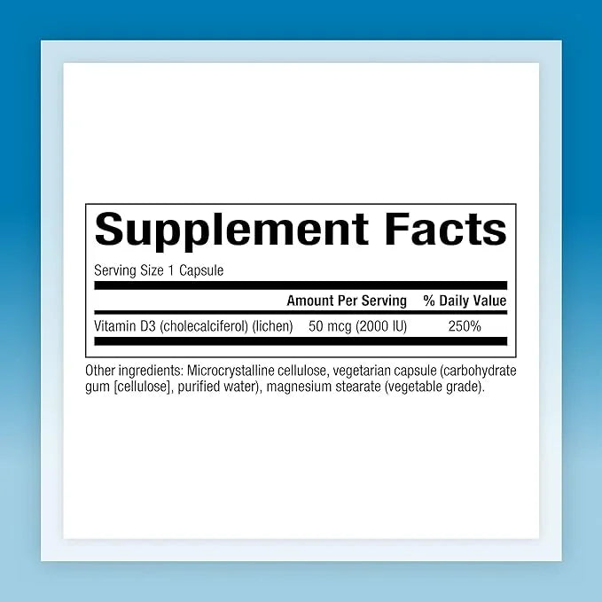 Natural Factors, Vegan Vitamin D3 2000 90 Capsules