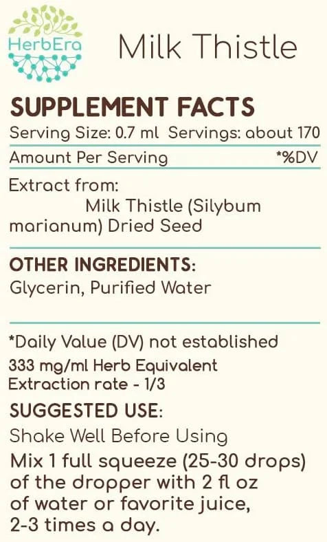 Milk Thistle B120 Alcohol-Free Herbal Extract 4 fl