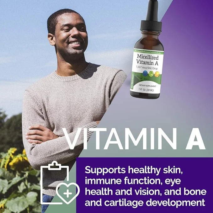 Micellized Vitamin A Drops 1,507mcg RAE 5025IU per 1 Oz