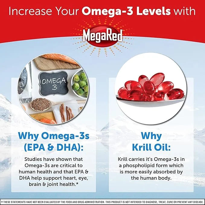 MegaRed Ultra Strength Krill Oil Omega 3 Supplement, 750mg Krill 80 Softgels, (80 Count 2))