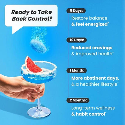 NoMoreDrinks Anti Alcohol Craving Supplement | Liver Detox & Combat Cravings | Energy Support Alcohol Replacement Drink | ...