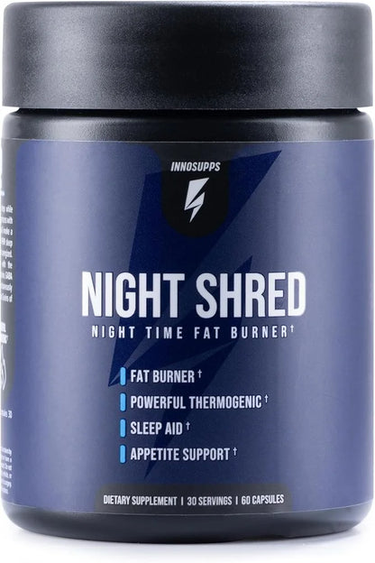 Night Shred Fat Burner and Natural 5-HTP, CLA, (60 Vegetarian