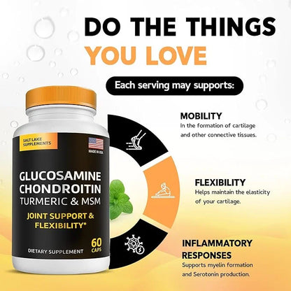 Glucosamine Chondroitin with Turmeric and MSM Supplement 60 ct.