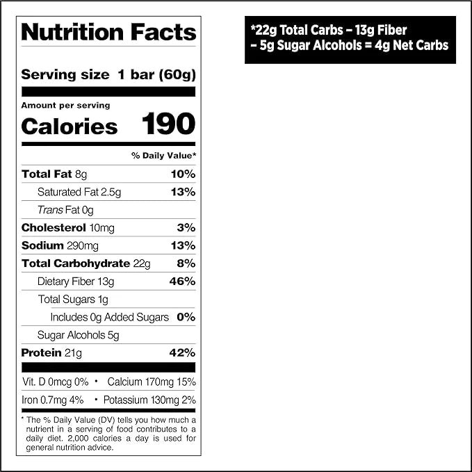 Quest Nutrition Cookies & Cream Protein Bars, 21g Protein, 1g Sugar, 4g Net Carb, Gluten Free, Keto Friendly, 12 Count - P...