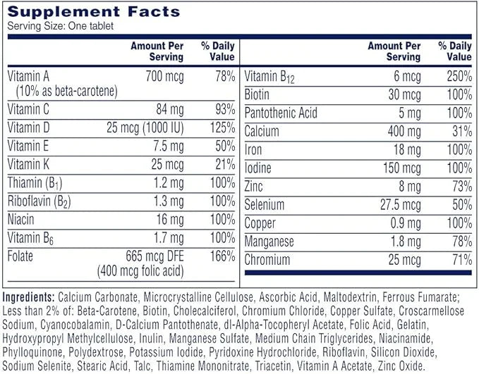One A Day Women’s Multivitamin, Supplement B12, Biotin, 250 count