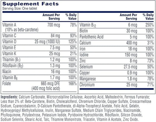 One A Day Women’s Multivitamin, Supplement B12, Biotin, 250 count