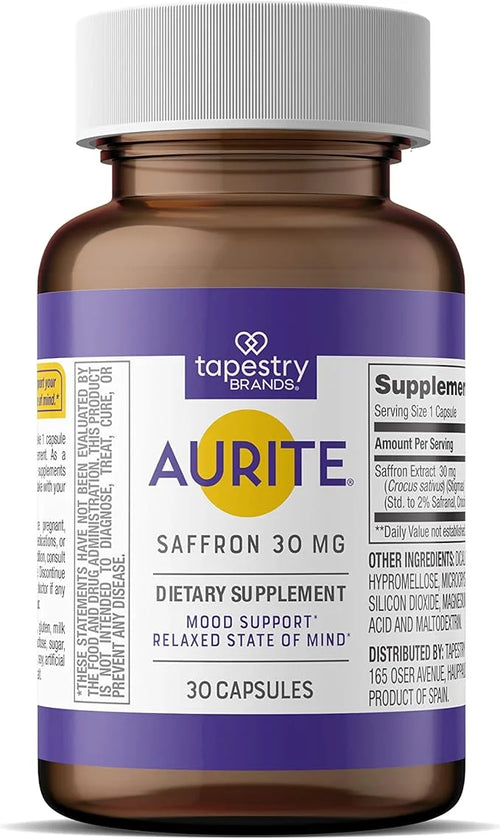 Saffron Supplement for Women & Men. 30 Count, (1 Month