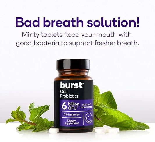 Burst Dental Probiotics (45 Count) | for Healthy Oral Cavity, Bad Breath, Immune System & Sinus Support | Promotes Upper R...