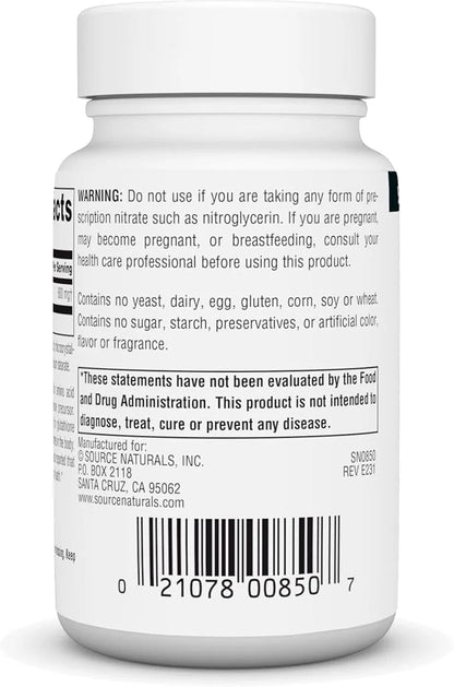 Source Naturals N-Acetyl Cysteine Antioxidant Support 600 mg 60 Tablets