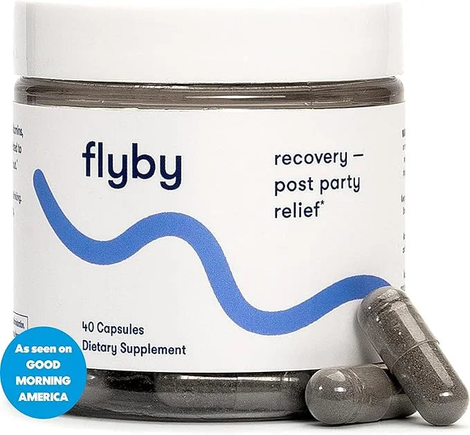 Flyby Recovery Supplement - All The Hang, Without The Over!™ - with Milk Thistle, Vitamin C, Activated Charcoal, and Apple...