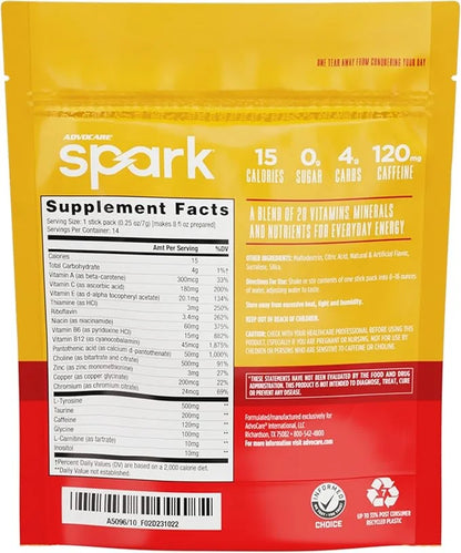 AdvoCare Spark Vitamin & Amino Acid Supplement - Focus & Energy Drink Powder Mix with Vitamin A, B-6, C & E - Also Include...