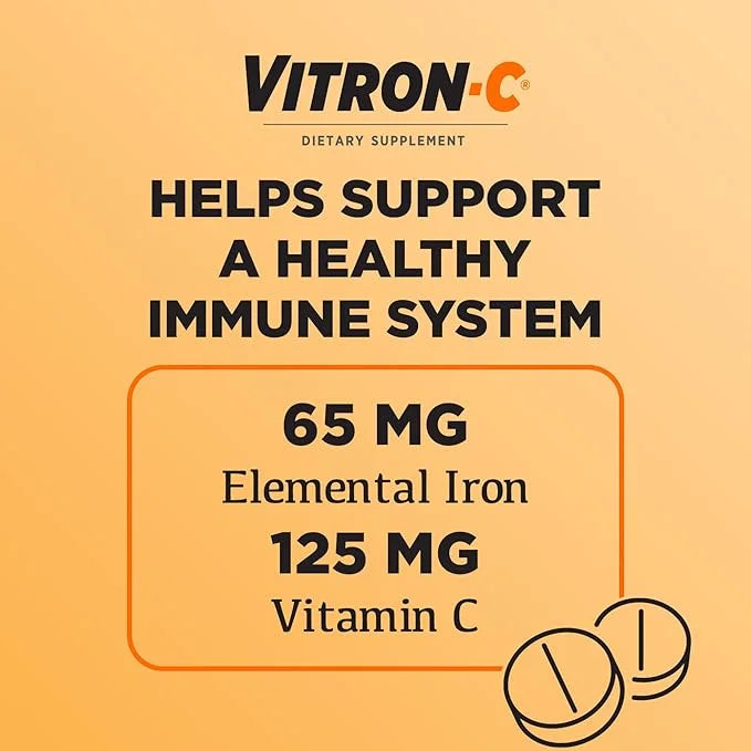 Vitron-C Iron Supplement, Once Daily, High 60 Count, 2 Pack