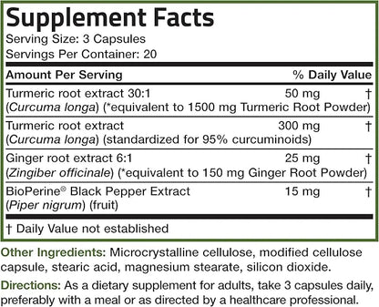 Bronson Turmeric + Ginger Extra Strength 60 Vegetarian