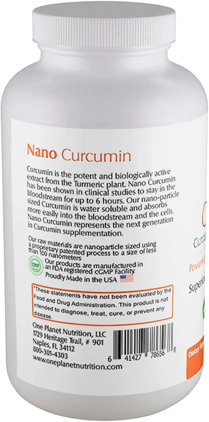 Nano Curcumin Capsules — 500 mg 240 Veggie 8 Months