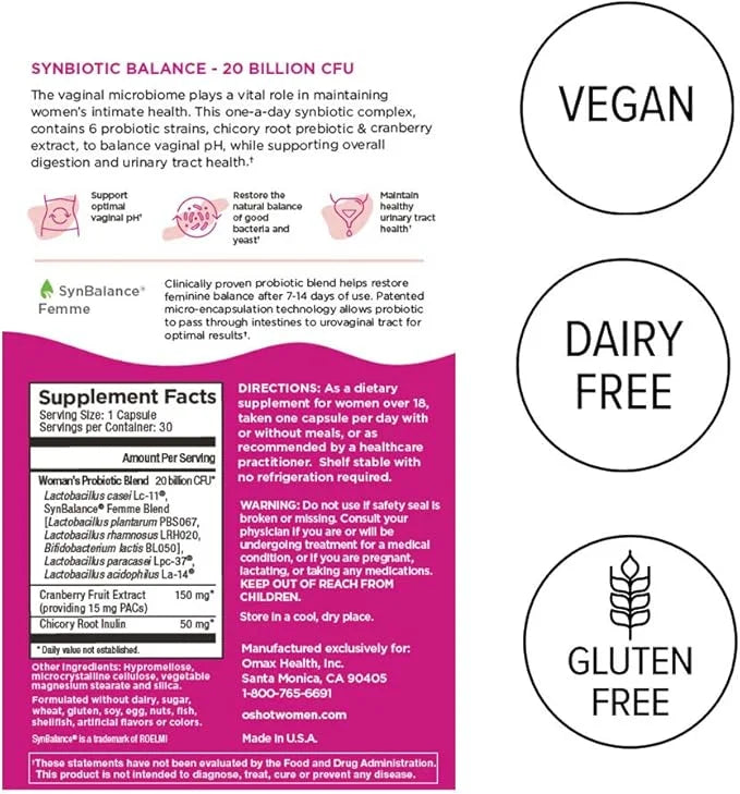 (r Vegan Vaginal Probiotic + Prebiotic 30 Vege-Capsules