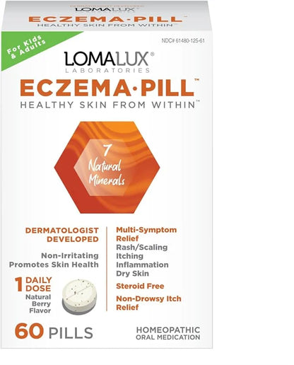 Eczema Pill – Natural Eczema Treatment – Dermatologist Developed – 7 All Natural Minerals Clear & Prevent Eczema Scaling, ...