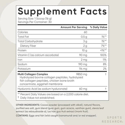 Sports Research Multi Collagen Protein Powder 5 Types 30 Servings
