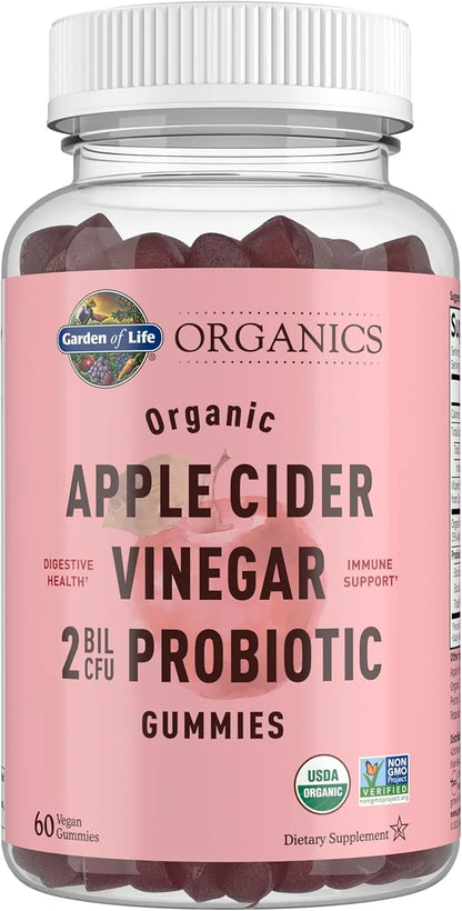 Garden of Life Apple Cider Vinegar 2 Billion B12-60 Vegan,