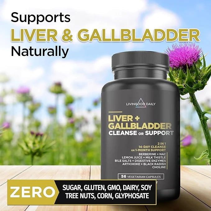 Livingood Daily Intestinal Cleanse, para & Candi Cleanser or Support (56 Vegetarian Capsules) - Support Heart, Skin, & Gut...
