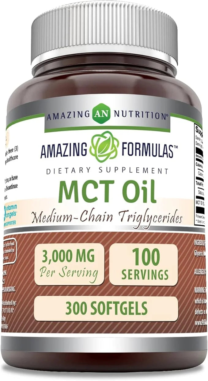 Amazing Formulas MCT Oil Supplement | 1000 Mg Per Serving | 300 Softgels | Non-GMO | Gluten-Free | Made in USA - Product I...
