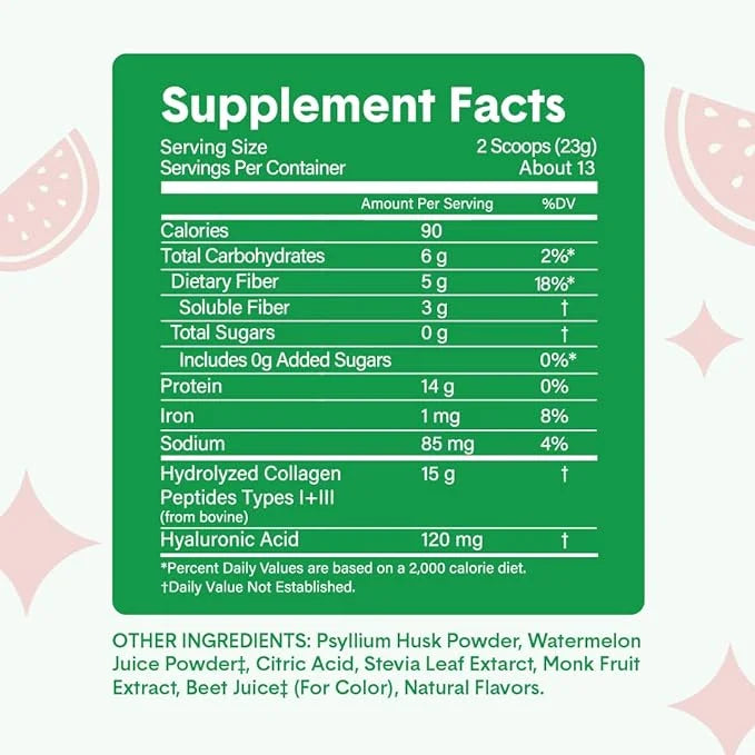 Bellway Super Fiber Powder + Collagen (4 Pack), (42.4 oz)