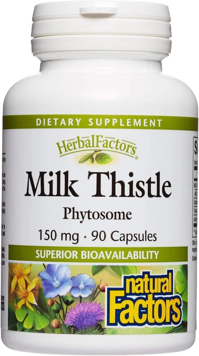 HerbalFactors by Natural Factors, Milk Thistle 90 capsules (90 servings)