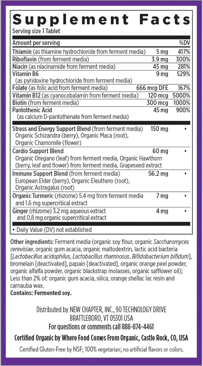 New Chapter Vitamin B Complex – B12 + B6 + 90 ct