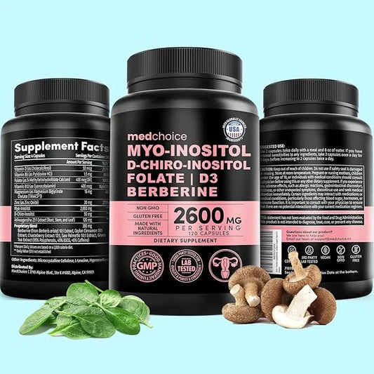 4-in-1 Inositol Supplement & Hormone Support for Women - 40:1 Myo-Inositol and D-Chiro Inositol Ovarian Support Capsules f...