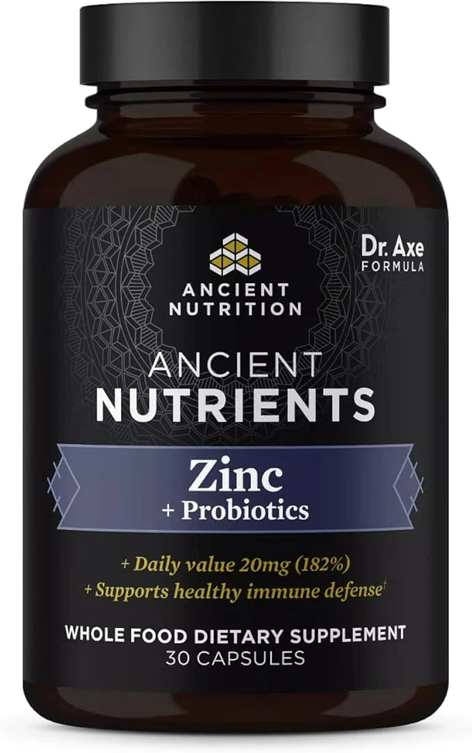 Probiotics and Zinc Supplement by Ancient 30 Count