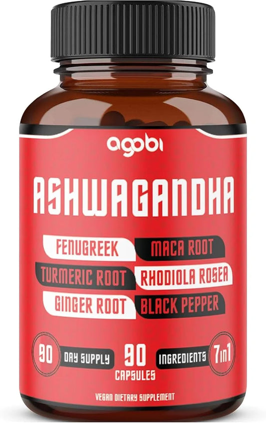 Ashwagandha Extract Capsules 8050mg 7 Herbs 90 Caps 3 Months