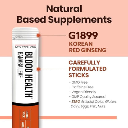 JungKwanJang Blood Health Banaba Leaf Extract (100mg), Carob 10 Count