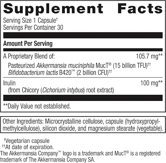 Metagenics UltraFlora Triplebiotic with Akkermansia- Digestive Supplement for Gut Health & Gut Barrier Function* - Contain...