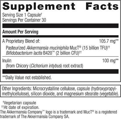 Metagenics UltraFlora Triplebiotic with Akkermansia- Digestive Supplement for Gut Health & Gut Barrier Function* - Contain...