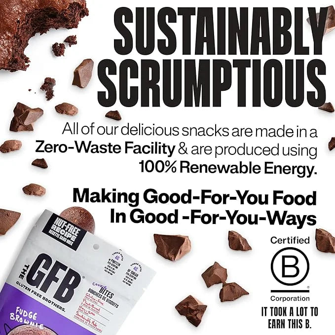 The GFB Fudge Brownie Cookie Protein Bites - Allergen Friendly & Nut Free - Gluten Free, Plant Based, Non GMO, Sustainably...