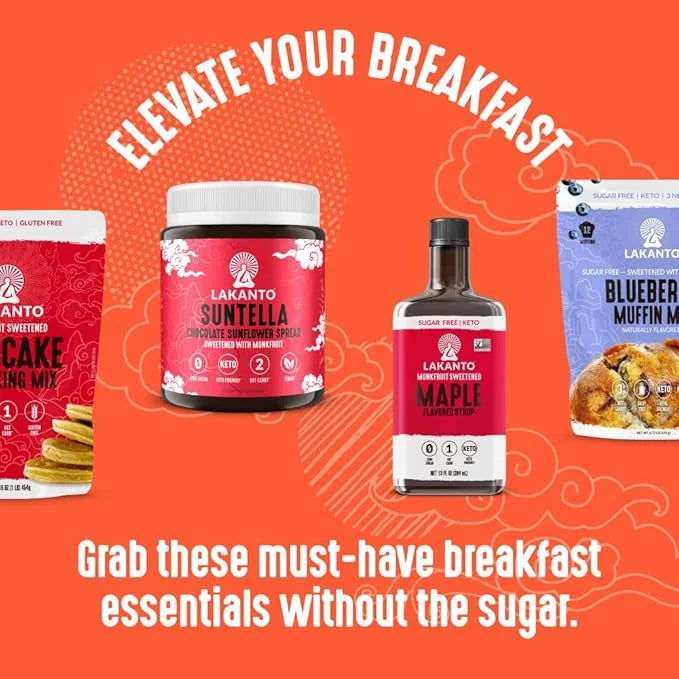 Lakanto Cinnamon Almond Crunch Granola - Monk Fruit Sweetener, Delicious Snack, Quick Breakfast Cereal, Keto Friendly, No ...