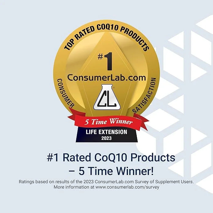 Life Extension Super Ubiquinol CoQ10 CoQ10, PQQ, 8x better 100 mg, 30 softgels