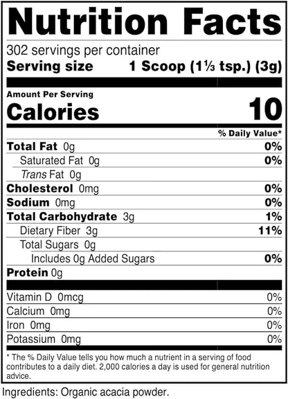 Nutricost Organic Acacia Fiber Powder (2 LB)