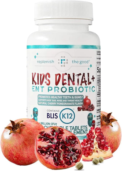 Children's Probiotics, 60 Cherry-Pomegranate Chewables - Easy to Swallow, Helps Digestive & Immune Support, Oral Probiotic...