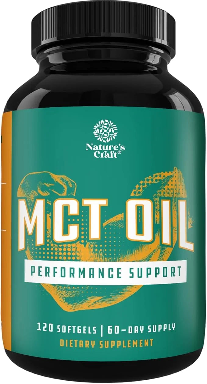 C8 MCT Oil Softgels - Medium Chain Triglycerids MCT Coconut Oil Supplement with Caprylic/Capric Triglycerides for Body Scu...